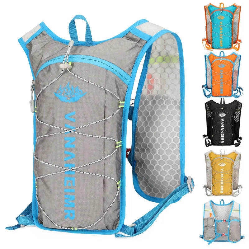 Ultra-light waterproof outdoor backpack in noble black colour with air pillow belt system