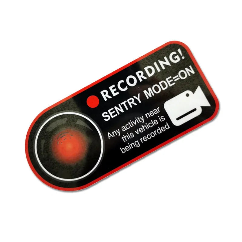 Tesla Sentry Mode electrostatic warning sticker 11x5cm for Model 3 Y S X vehicles