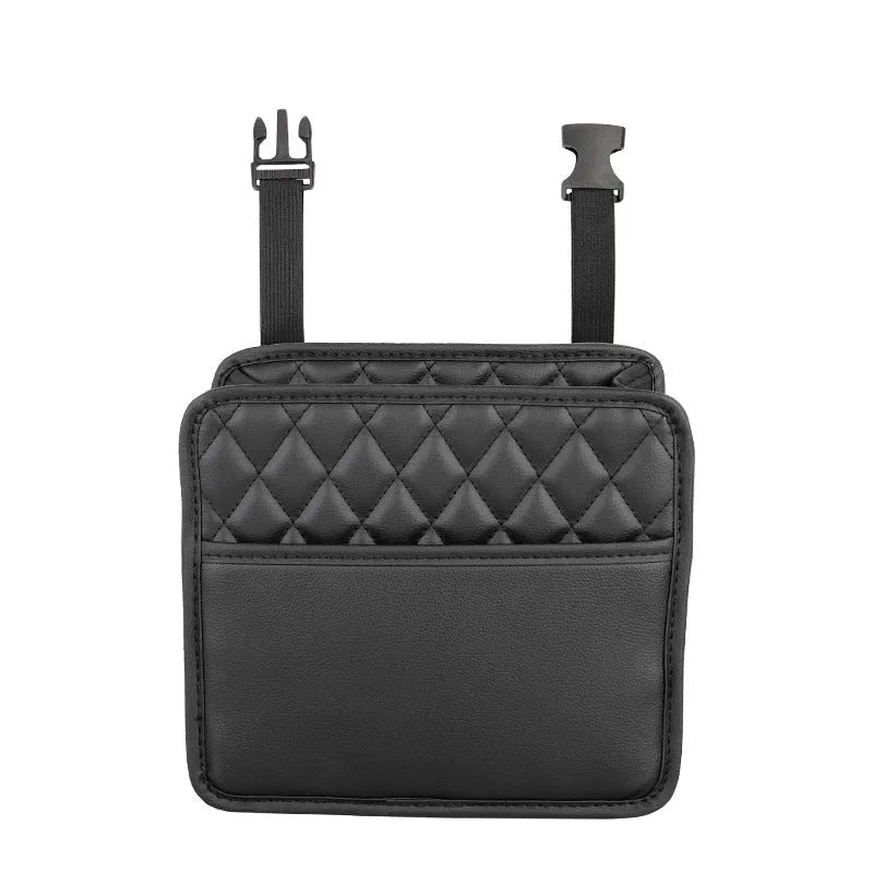 Leather hanging storage bag for car interior organisation in multiple colours