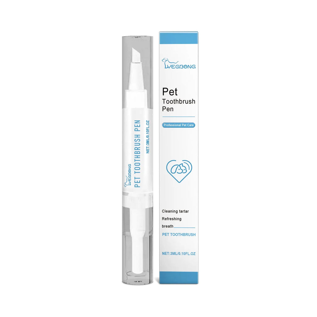 Pet teeth cleaning brush with 1.1cm diameter brush head and 12.5cm handle for manual dental care