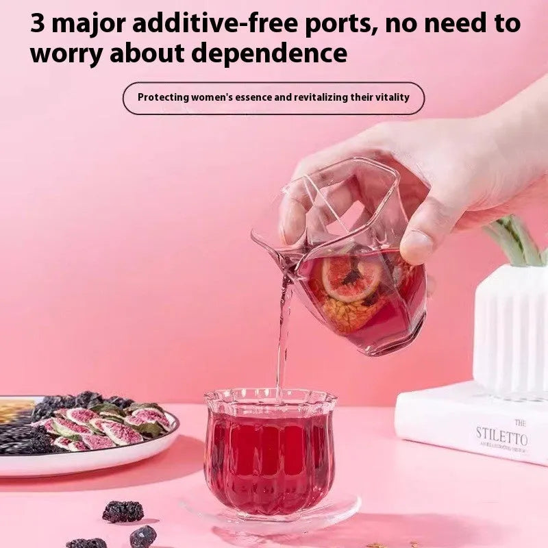 Mulberry flaxseed fig tea bags with drinking cup for women's health