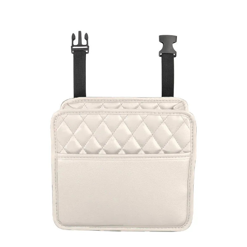 Leather hanging storage bag for car interior organisation in multiple colours