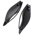 Harley-Davidson motorcycle windshield side wing kit in ABS plastic, smoked and black options