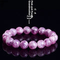 Purple amethyst crystal bracelet with geometric beads in Korean style design.