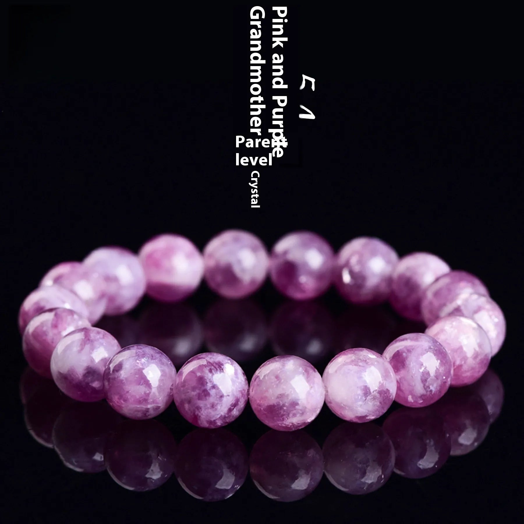 Purple amethyst crystal bracelet with geometric beads in Korean style design.