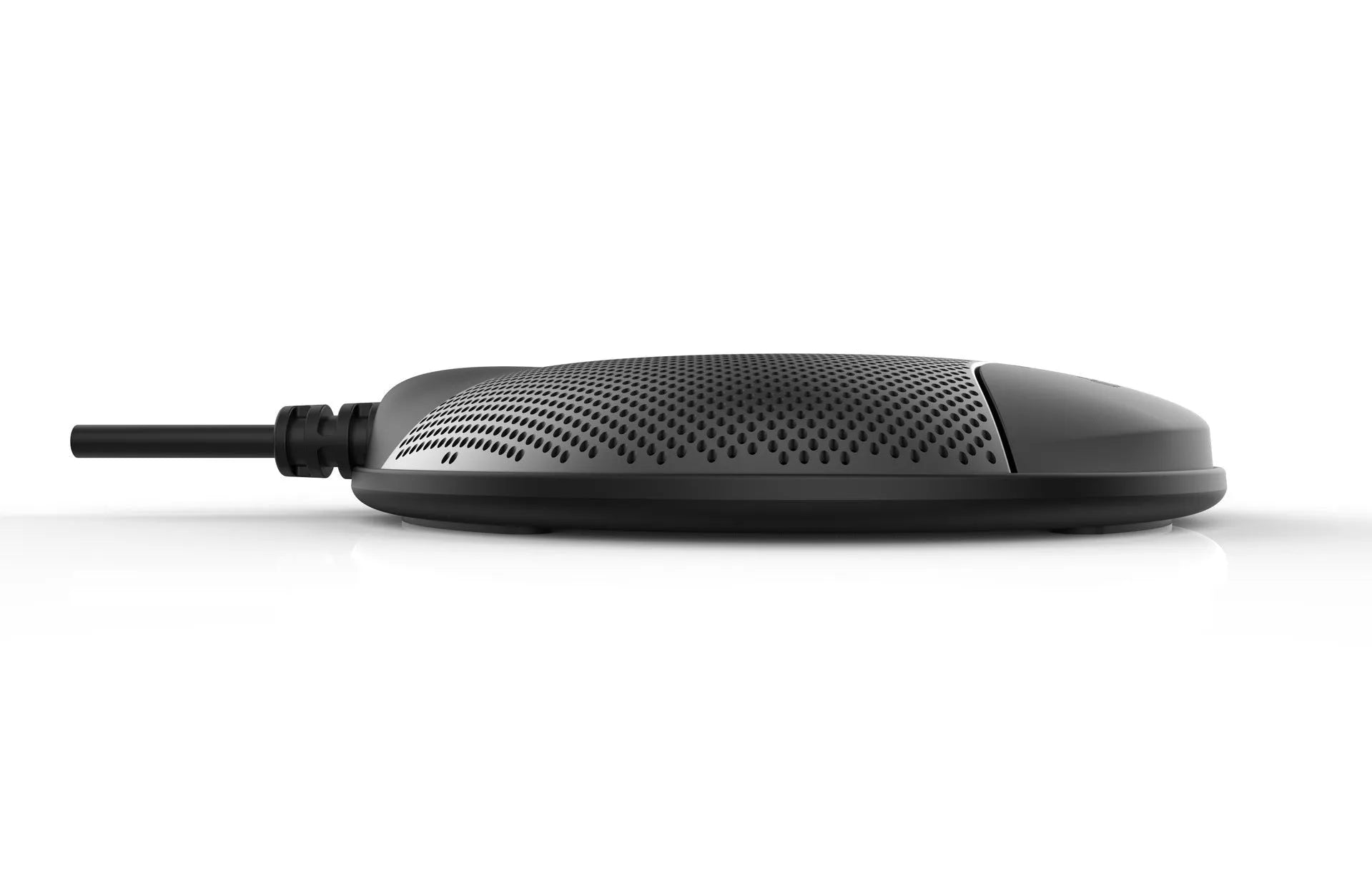 Black USB condenser microphone for computer voice recording and conference calls