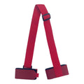 Hook and loop ski bandage with adjustable shoulder strap in multiple colour options