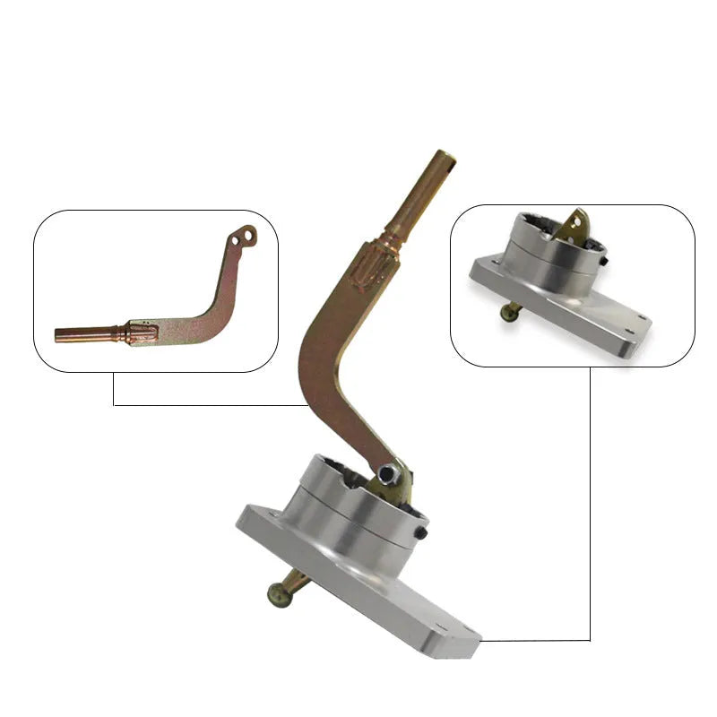 Silver aluminium alloy quick short rod shift lever for Horton vehicle replacement