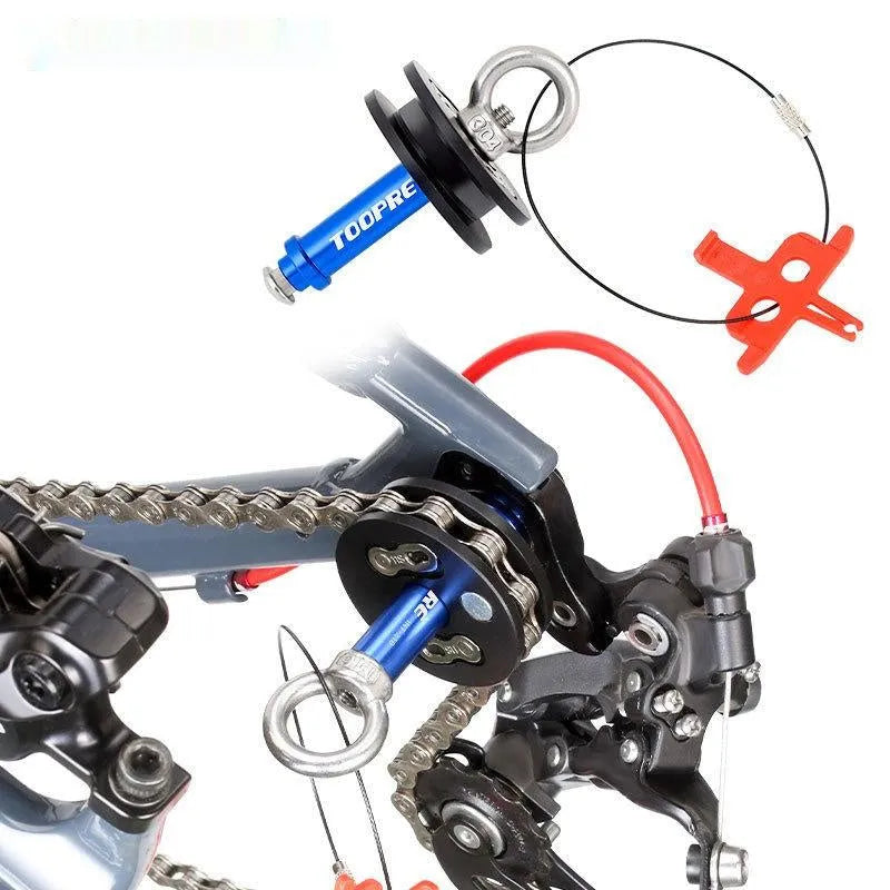 Aluminium bicycle chain holder tool for workshop maintenance and cleaning