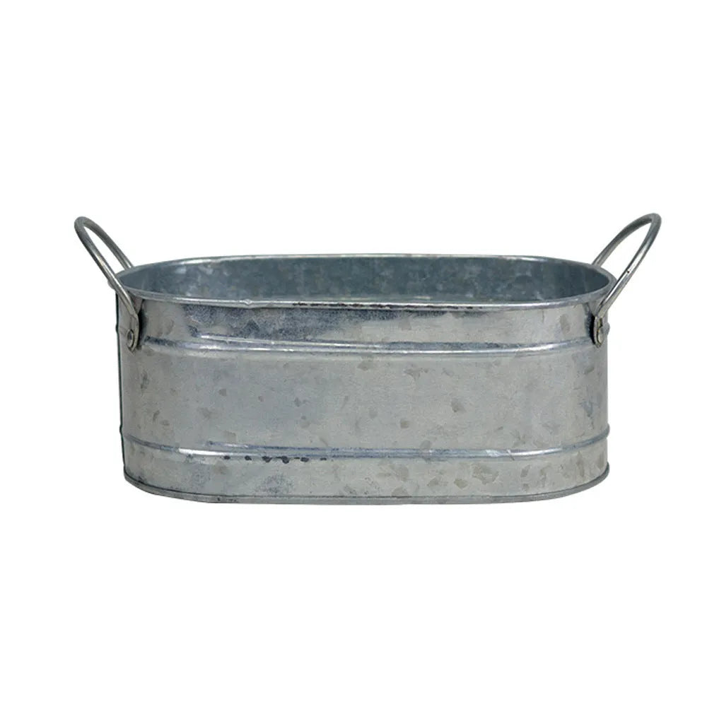 Iron desktop succulent flowerpot with circular design for indoor plants