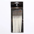Twelve fluorescent art markers with nylon wool hooks and solid wood pen holders for watercolour line drawing