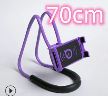 White universal smartphone holder with 360-degree rotating bracket on a desk