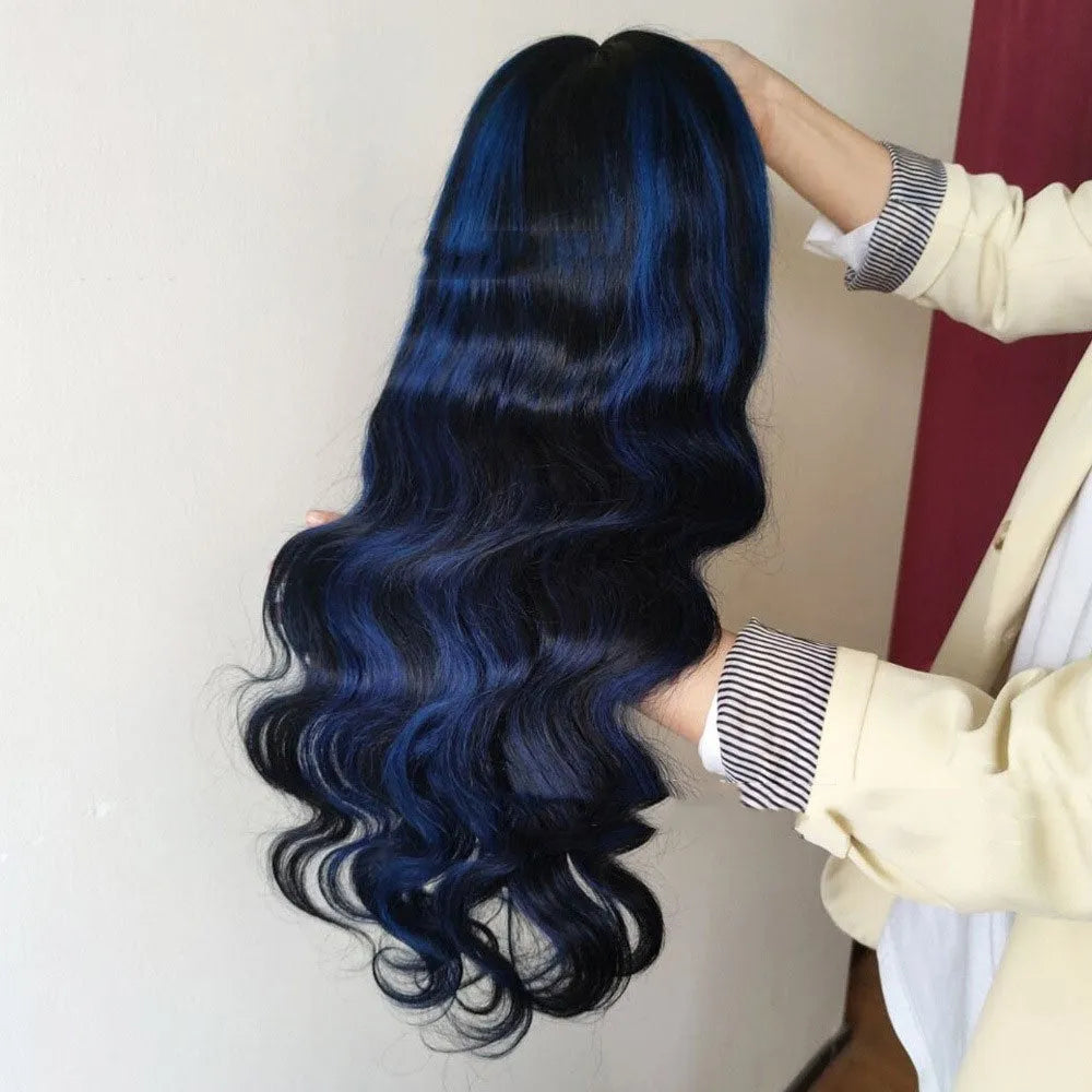 Real human hair lace front wig with 4x4 closure shown in a star fashion style on a mannequin.