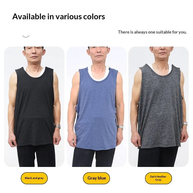 Cotton snap-button long-sleeve vest for post-operative arm fracture care, shown in black, grey, blue and multi-black colour options
