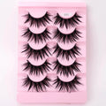 Natural 3D fairy cluster false eyelashes in fibre, 10-15mm, styles S01 to S12, five pairs per pack
