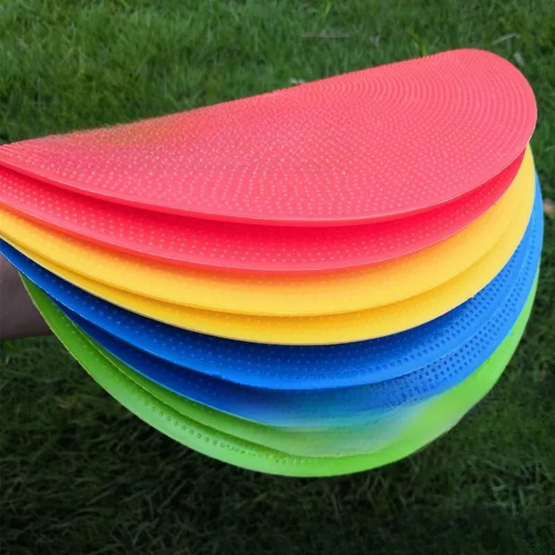 Football training marker disc in yellow, red, blue, green, orange and purple colours, 23cm diameter