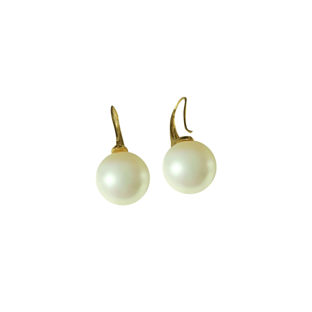 Women's geometric pearl earrings in fashionable OL style, Shell Pearls Eardrops option, one pair