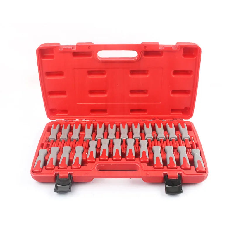 25-piece car terminal removal tool kit with needles and keys for wire harness work