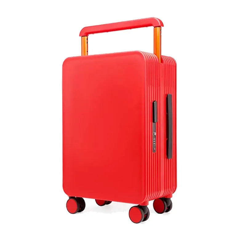 20 inch PC cabin suitcase with wide draw-bar handle, universal wheels and macaron colour finish