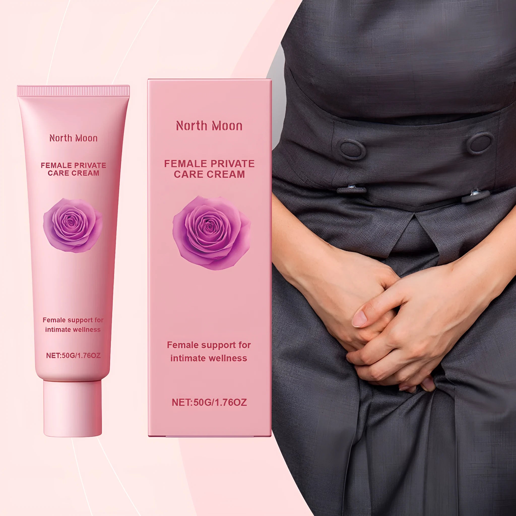 50g tube of daily moisturising cream for dry skin with glycerol and rose extract formula