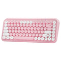 Pink wireless Bluetooth keyboard with 84 keys and crater architecture technology