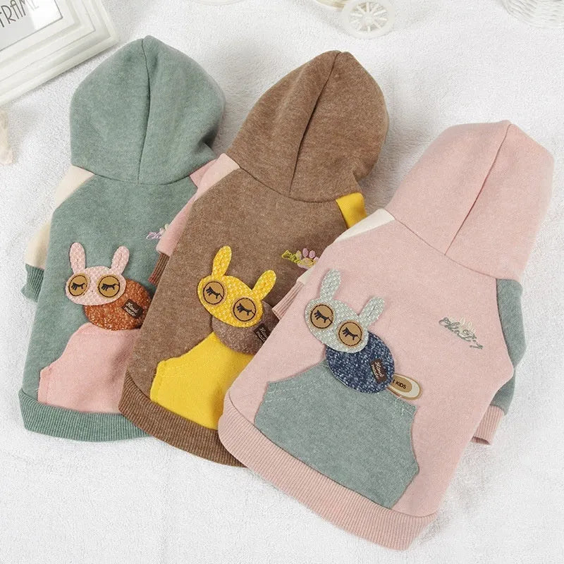 Brown cotton pet dog sweatshirt shown in size M with pullover design