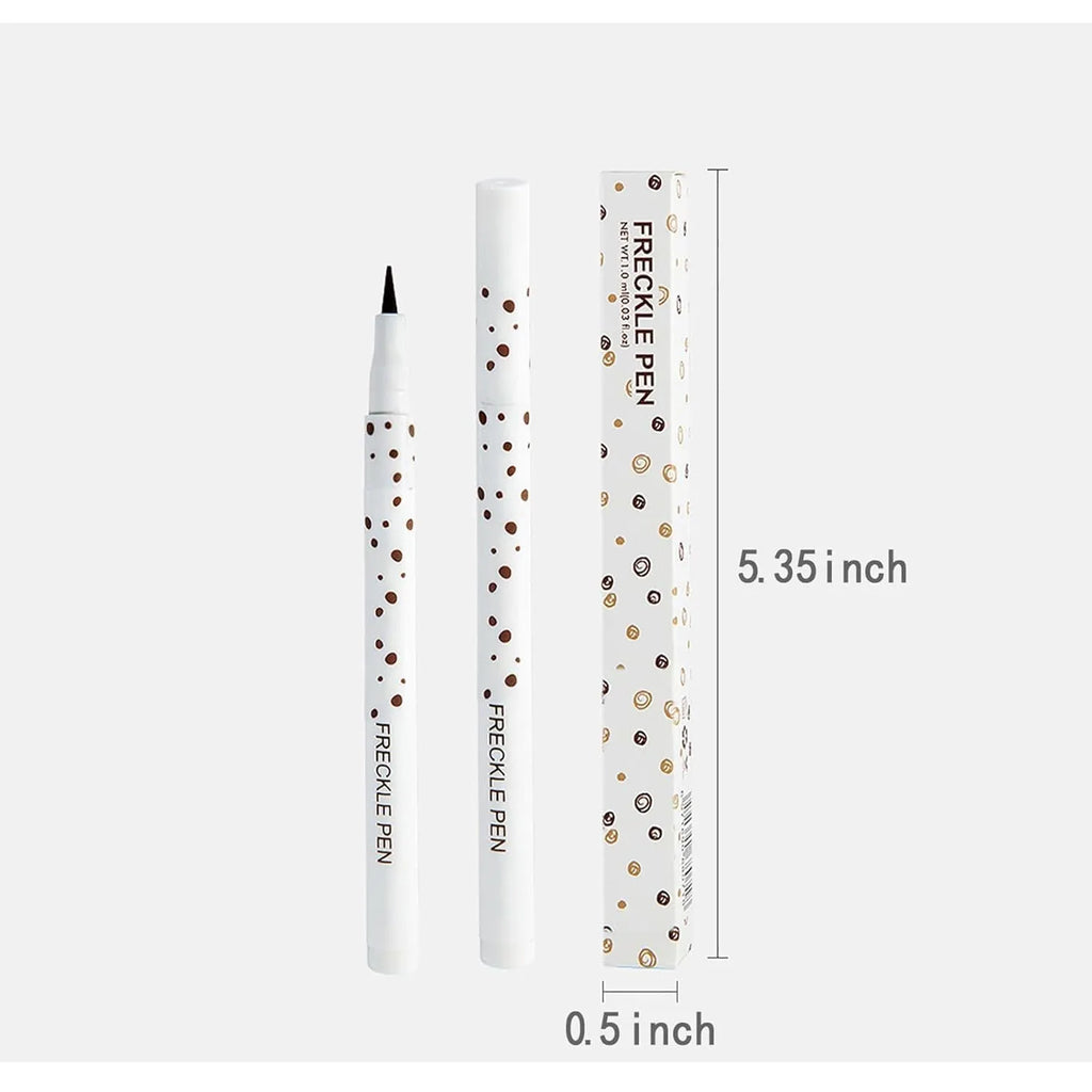 Dark brown waterproof freckle pen with precision tip for natural-looking faux freckles