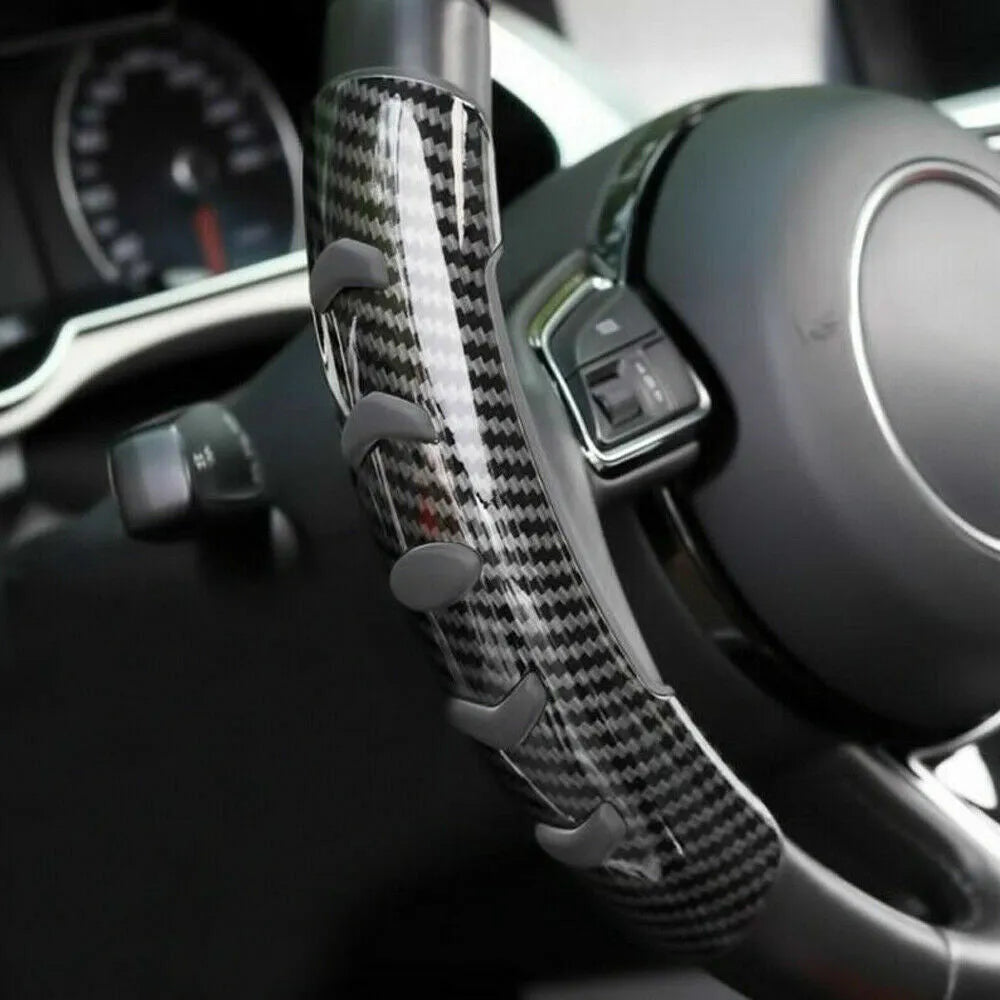 Fibre steering wheel anti-skid sleeve in carbon fibre black colour with 38cm diameter