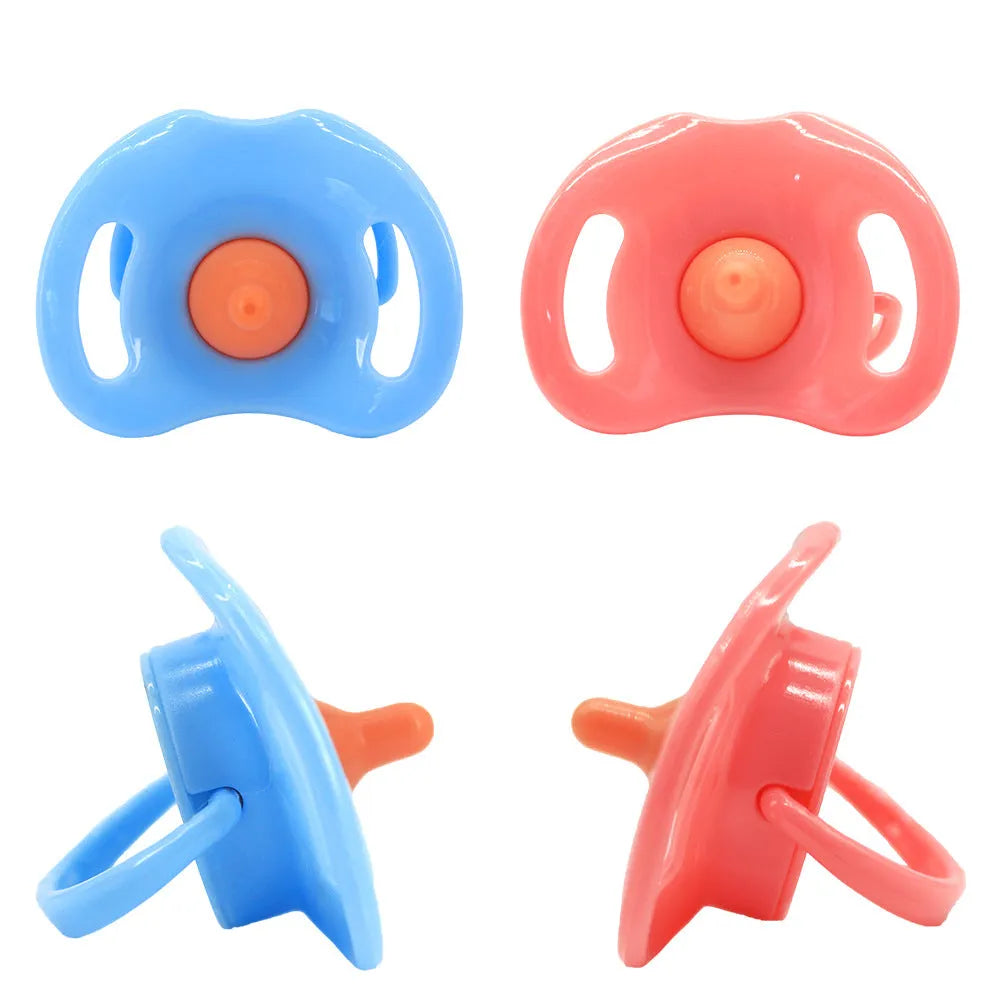 Magic bottle nipple doll toy accessory set in plastic for 14-18 inch dolls, available in pony pink or bear blue combination.