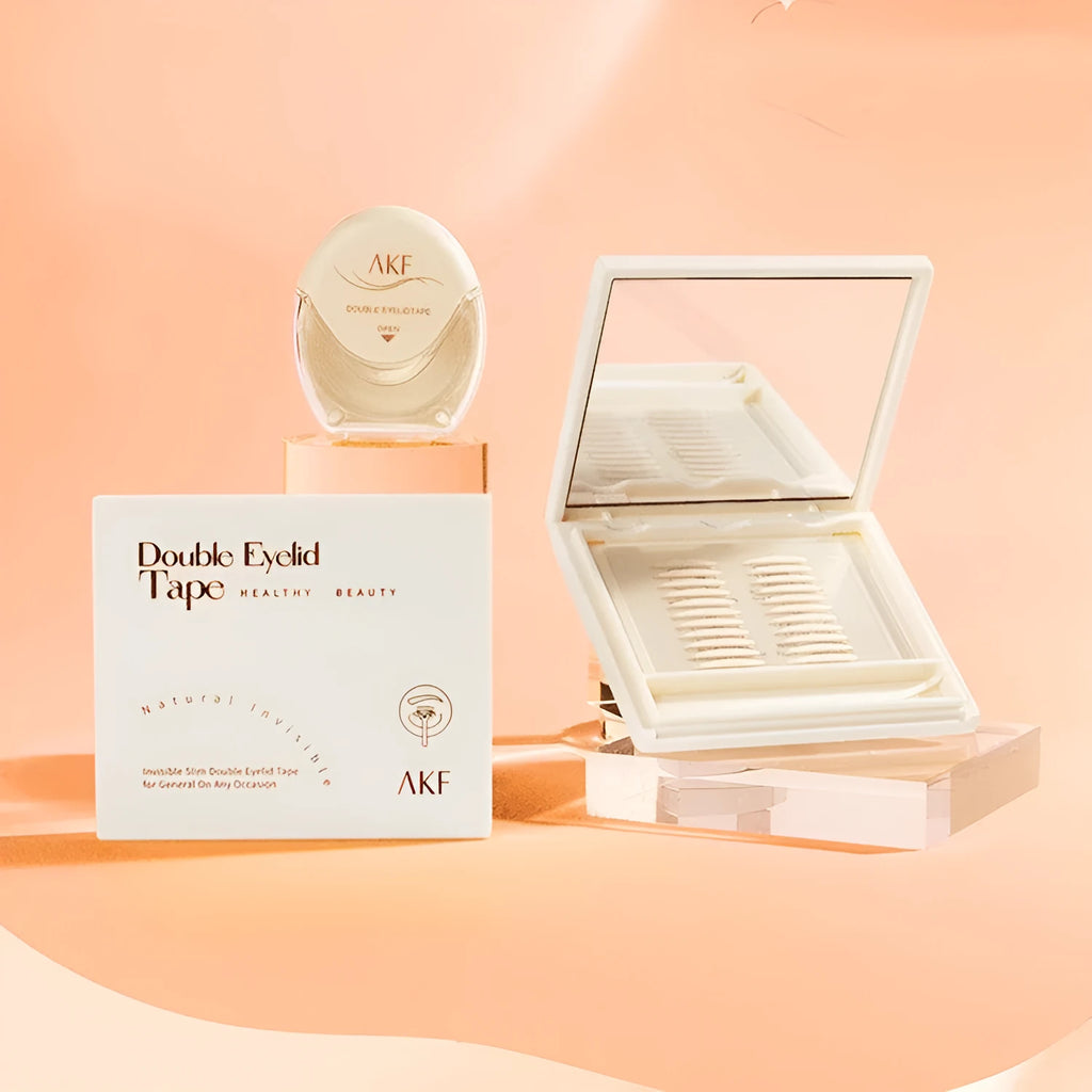 Invisible natural lace double eyelid stickers in Crescent S, M, and Olive M shapes, 120 per pack