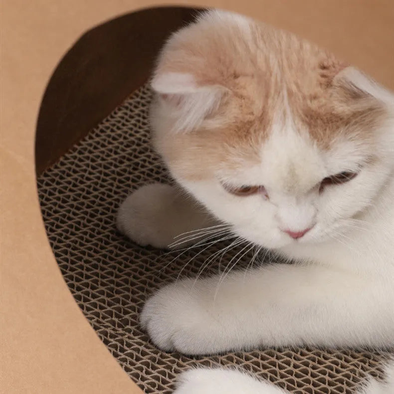 Brown washable kraft paper cat scratch board integrated with paper bag cat nest measuring 40×30×53cm