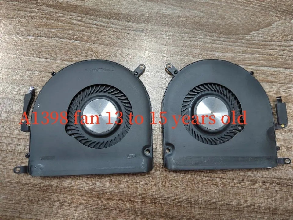 MacBook A1398 laptop cooling fan replacement part with colour options for 12-13 and 13-15 inch models