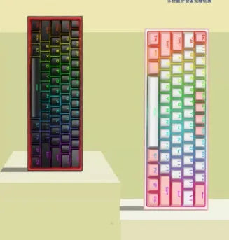 Red Dragon K616/K617 mechanical keyboard, 60% compact, RGB backlight, red axis, three-mode wireless.