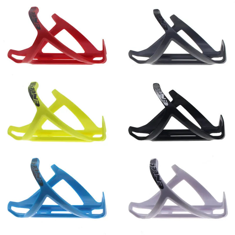 TPR plastic mountain bike water bottle cage with PVC fittings in fluorescent yellow