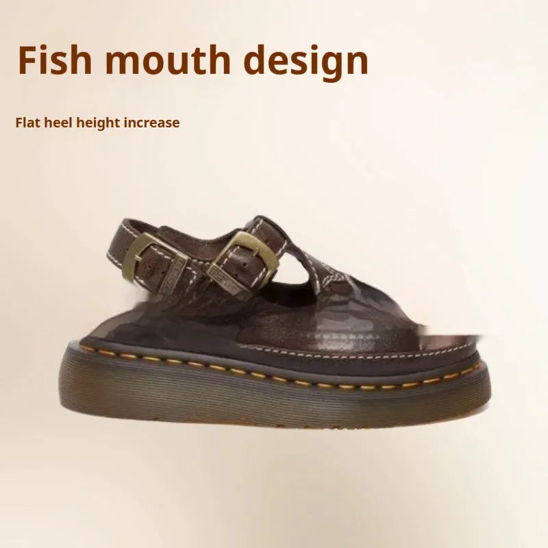 Men's black embroidered floral pattern beach sandals with flat heel on a neutral background
