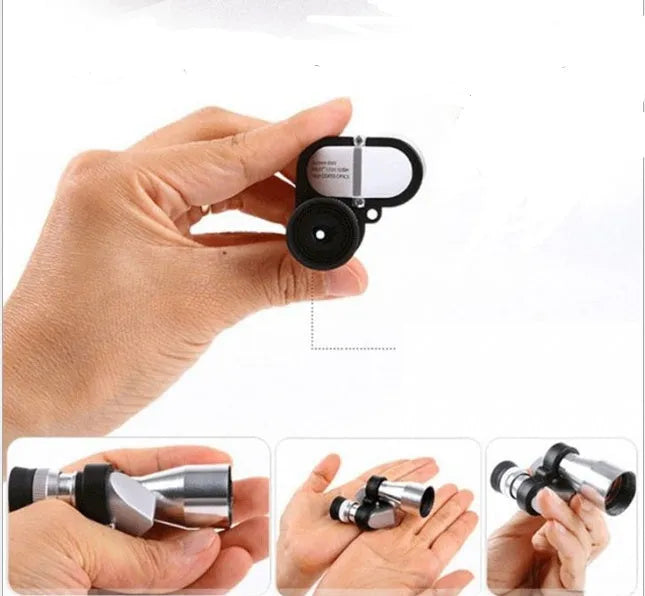 Aluminium alloy pocket monocular telescope with 8x20mm specifications and dual-focus adjustment system