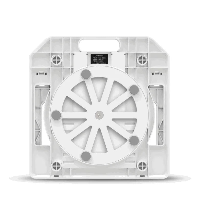 Notebook stand in engineering plastic, 283 x 278 x 22 mm, black or white, with seven adjustable angle positions