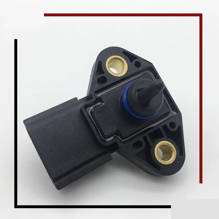 Black intake pressure sensor for Ford and Lincoln vehicles with electrical connector