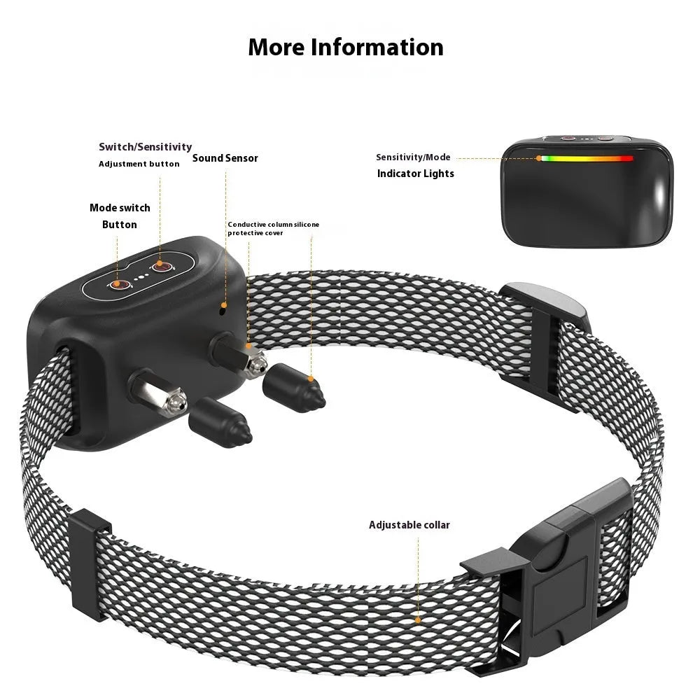 Automatic voice control bark stopper plastic dual mode 4-speed sensitivity dog training device