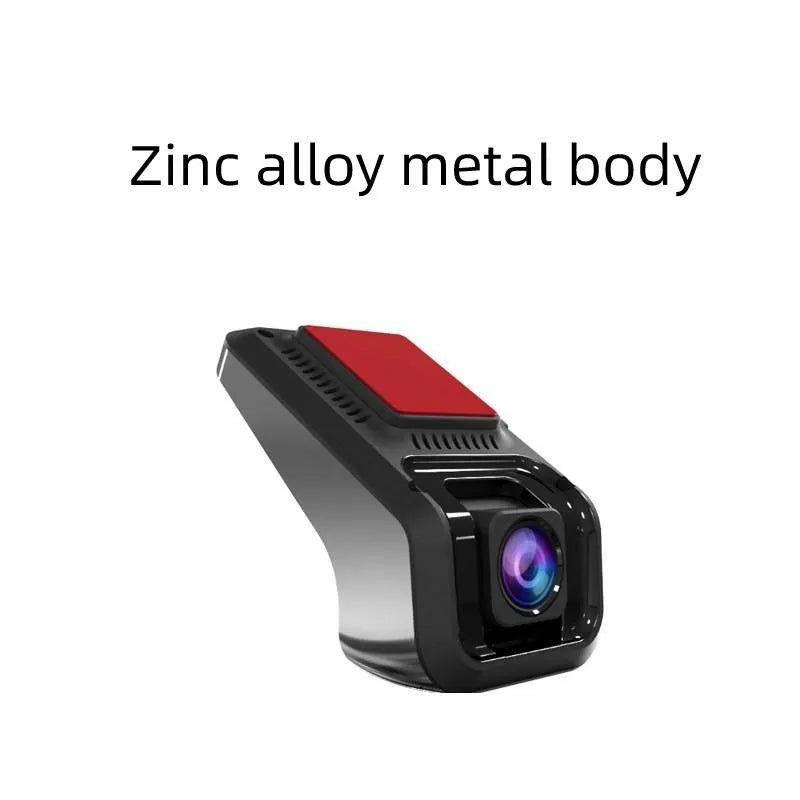Red USB driving recorder, 45 x 38.26 mm, 150° angle, starlight night vision, Android navigation dash cam