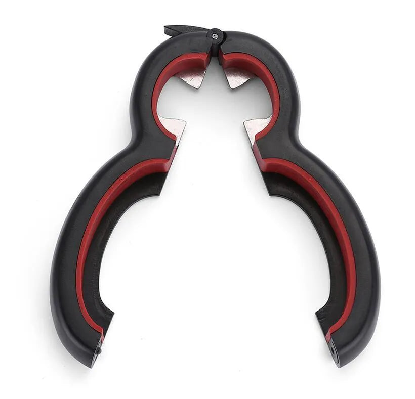 6 in 1 bottle can opener in grey, green or red, 14.5 cm, stainless steel and PP with soft coating