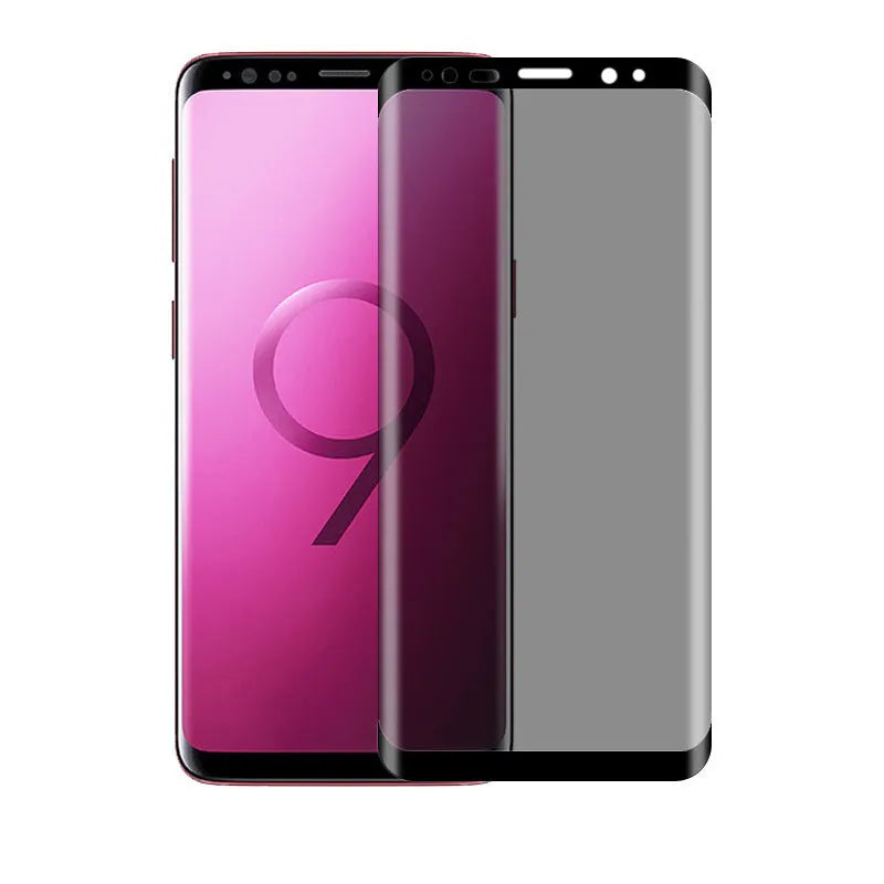 Samsung Galaxy tempered glass screen protector showing full-screen coverage on compatible device