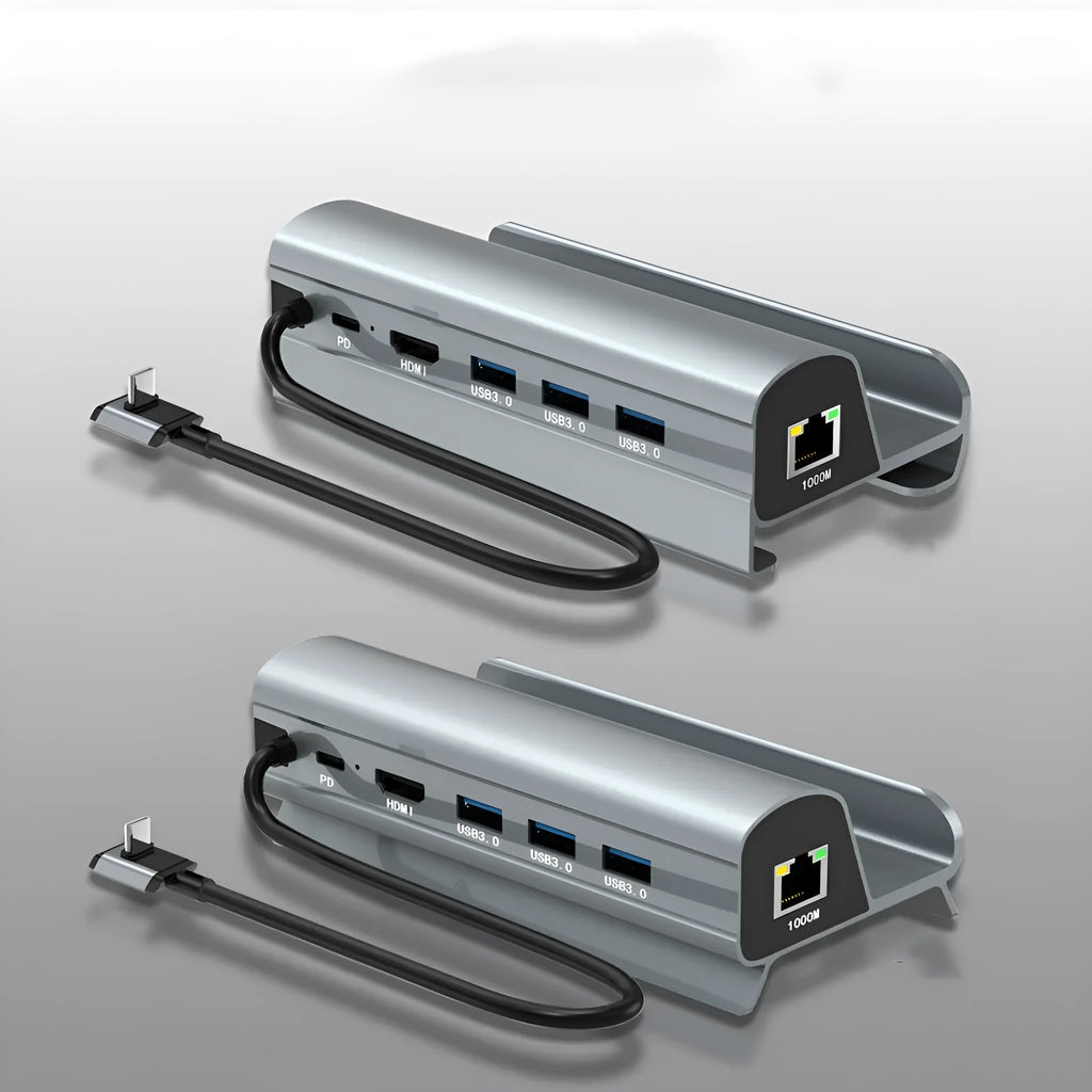 Aluminium alloy 6-in-1 multifunctional docking station for Steam Deck type-c hub Base 6in1 colour