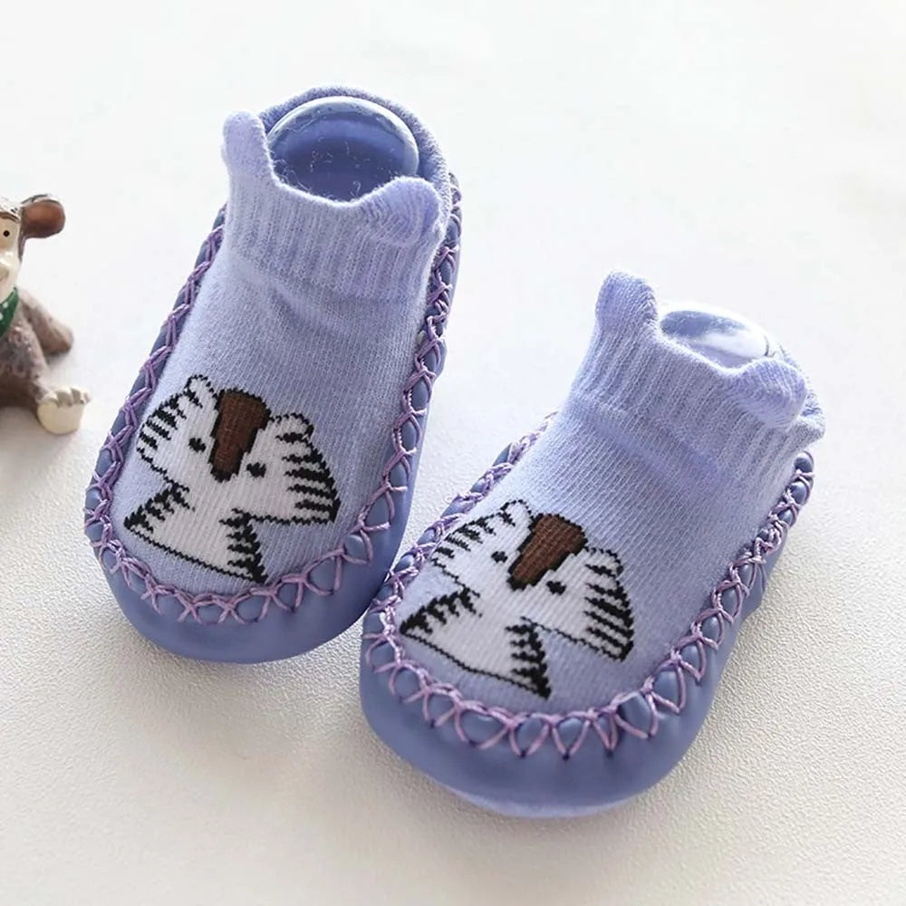 Cotton baby toddler shoes in blue, gray, green, light blue, pink, or yellow, sizes 11cm to 14cm.