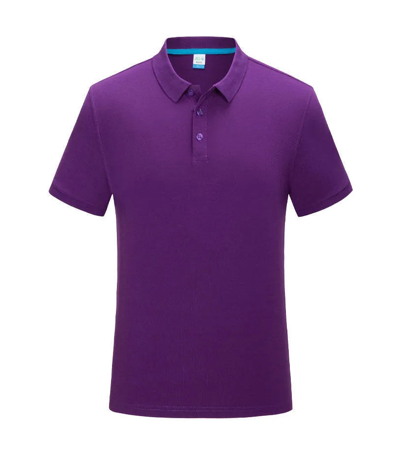Short sleeve lapel advertising shirt in combed cotton, casual top with slit detail, available in 13 colours and sizes S to 4XL.