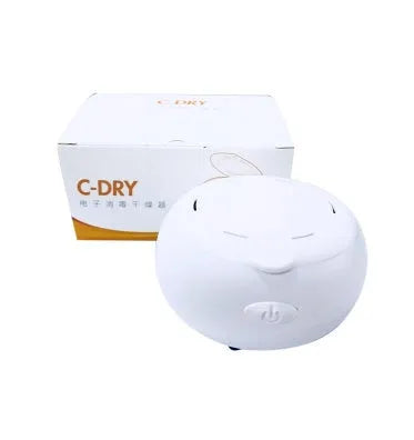 White ABS electric drying case for hearing aids with UV option, PTC constant temperature and 4H timer