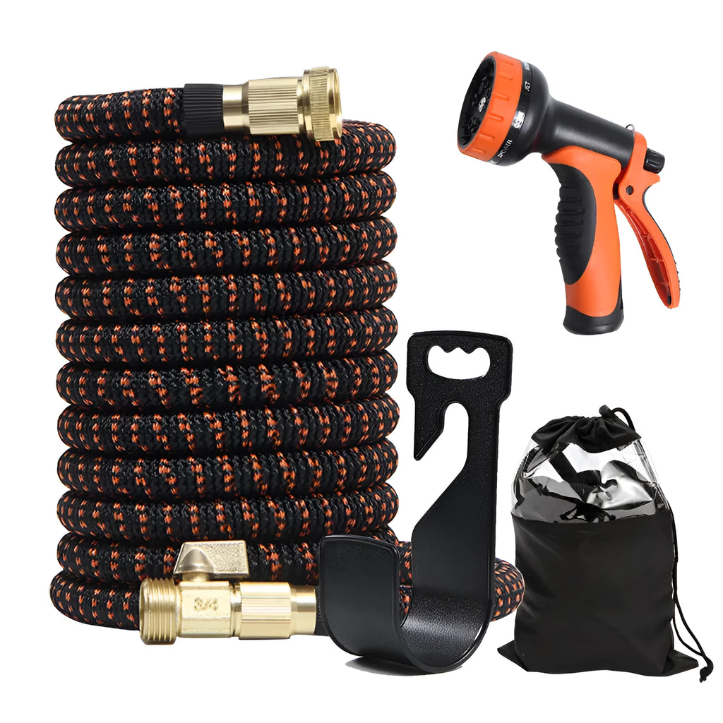 Plastic high pressure car wash gun with adjustable spray and 7.5m to 30m hose for car washing and flower watering