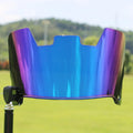 American-style multi-colour goggles designed for attachment to a rugby helmet