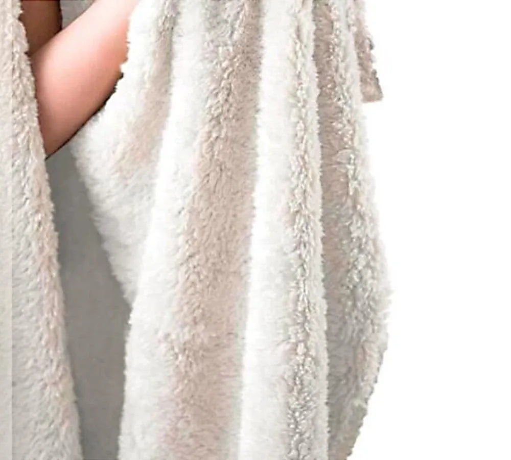 Round coral fleece burrito blanket with food print, shown wrapped.