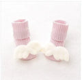 Cotton baby floor socks with anti-slip soles in animal designs for infants and toddlers